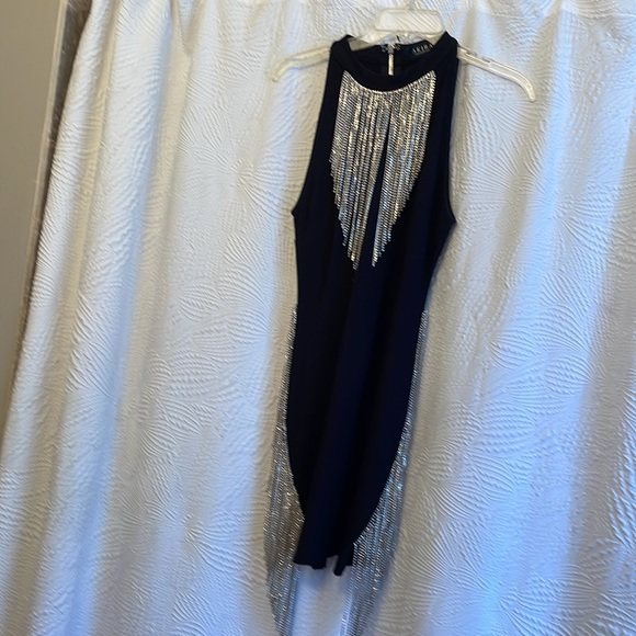 Crystal Fringe Mini Dress-sz Small - Picture 6 of 6